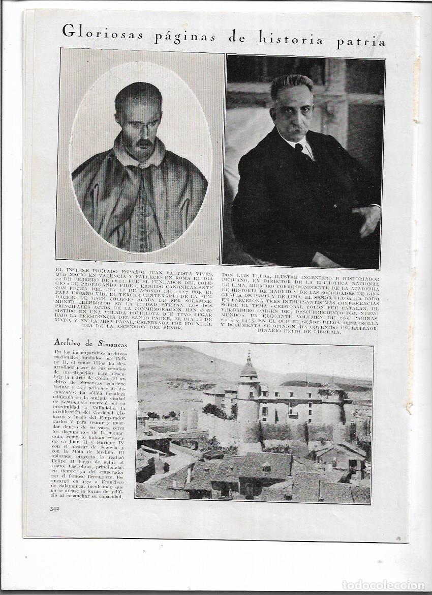Collectionnisme de Revues et Journaux: 1927 ESCALINATA RAIXA MALLORCA ARANJUEZ HIPICA DR EIJO RAE TOLOSA BANDERA SOMATEN ARCHIVO SIMANCAS