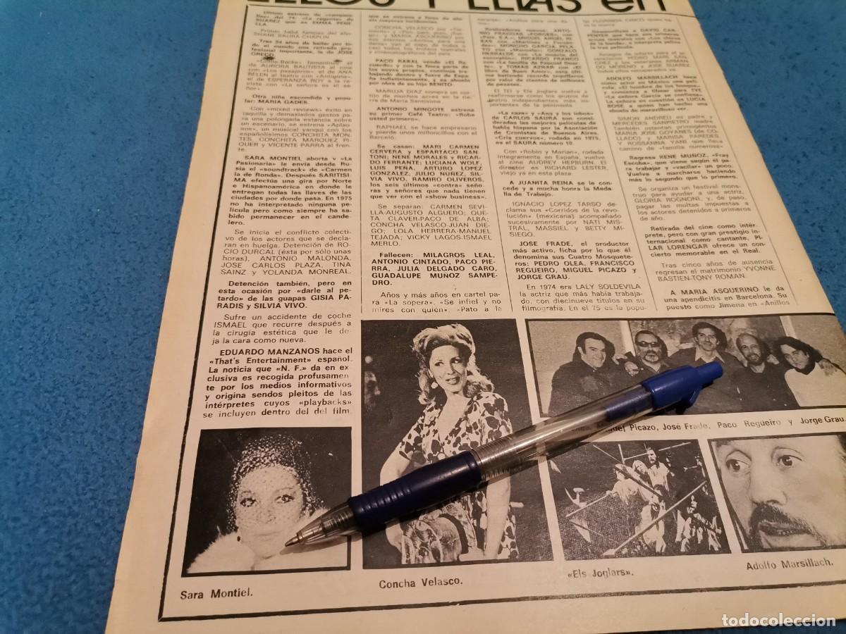 Coleccionismo de revistas y peri&oacute;dicos: SARA MONTIEL, CONCHA VELASCO RECORTE REVISTA 1976
