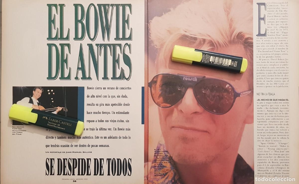 Coleccionismo de revistas y peri&oacute;dicos: Reportaje David Bowie - Agosto 1990