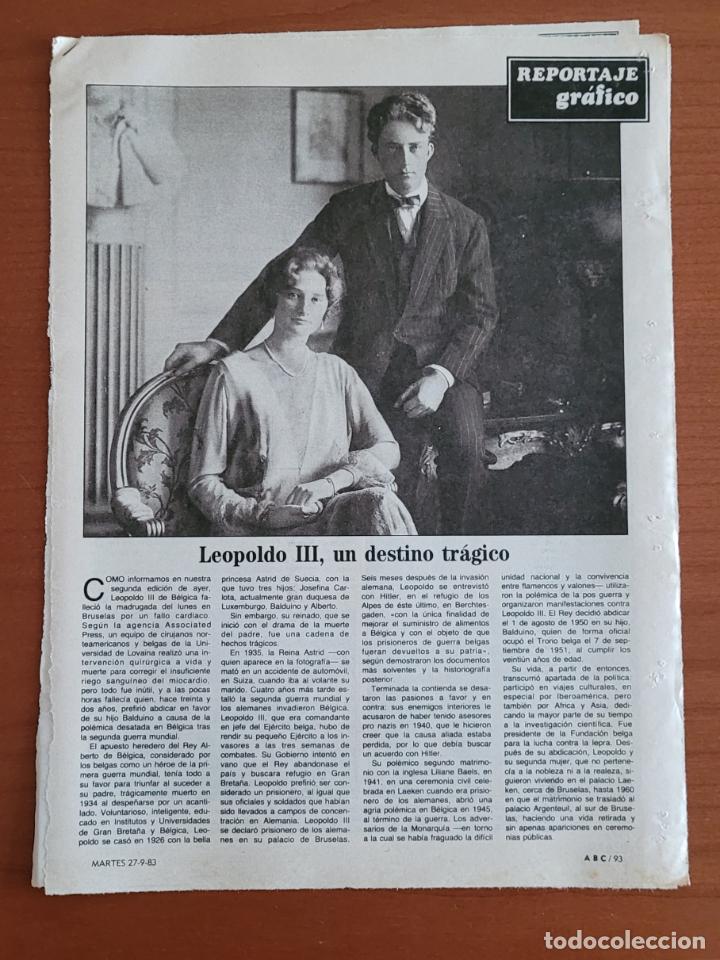 Coleccionismo de Revistas y Peri&oacute;dicos: Recortes ABC Leopoldo III de B&eacute;lgica, un destino tr&aacute;gico