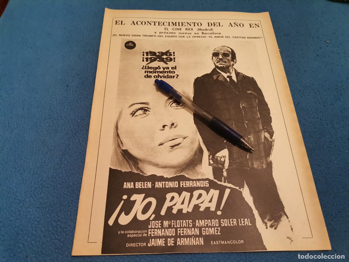Coleccionismo de Revistas y Peri&oacute;dicos: CINE &iexcl; JO PAPA ! ANA BEL&Eacute;N Y ANTONIO FERRANDIS RECORTE REVISTA 1975
