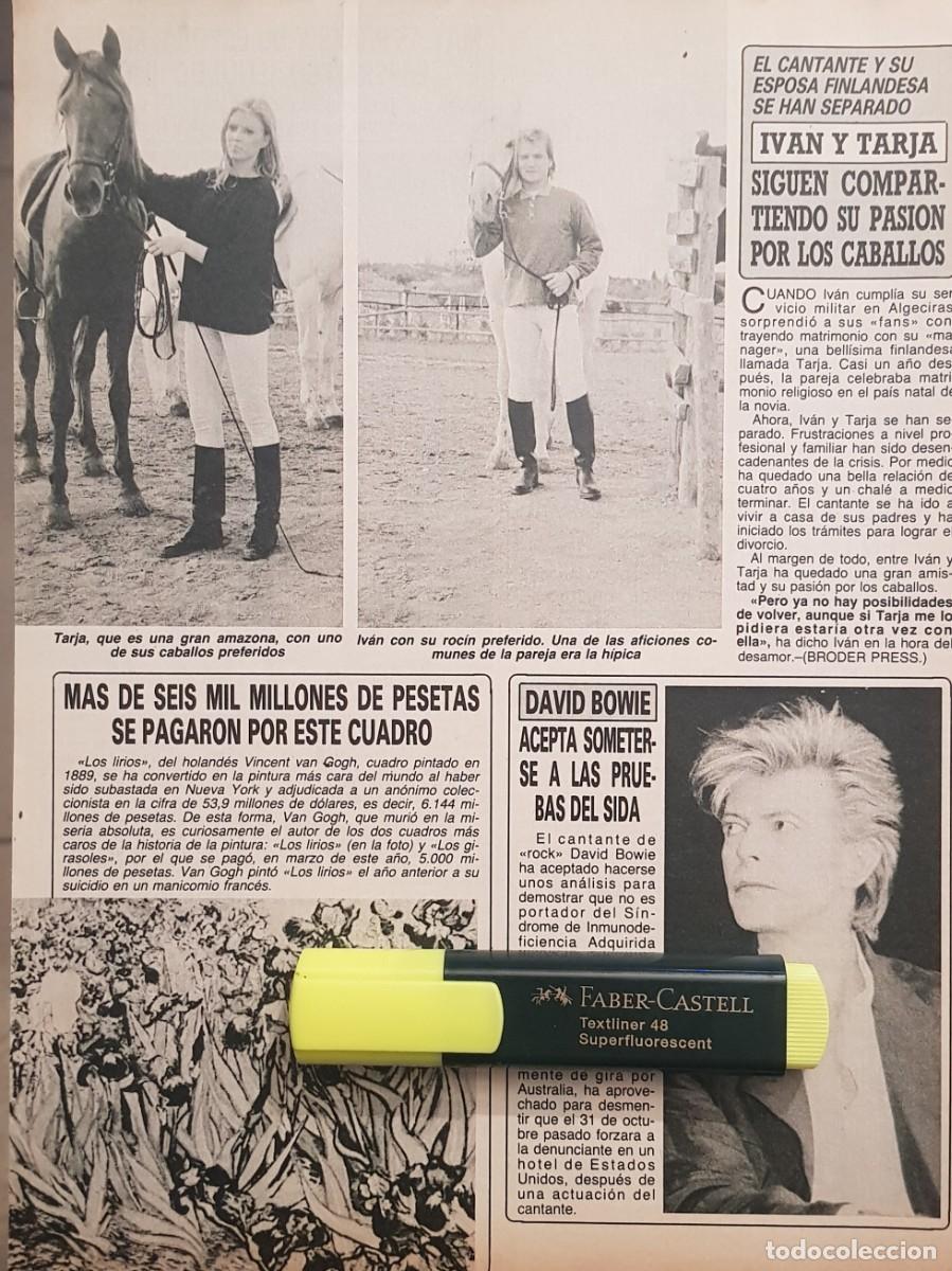 Coleccionismo de revistas y peri&oacute;dicos: Reportaje David Bowie 24.11.87