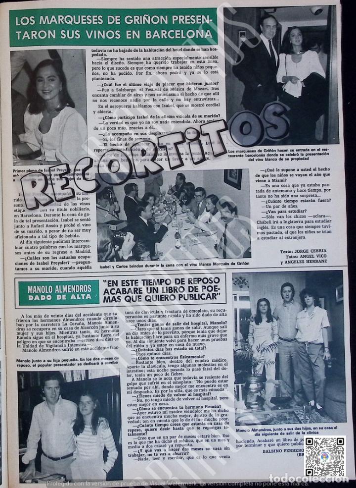 Coleccionismo de Revistas y Peri&oacute;dicos: manolo almendros isabel preysler marqueses de gri&ntilde;on