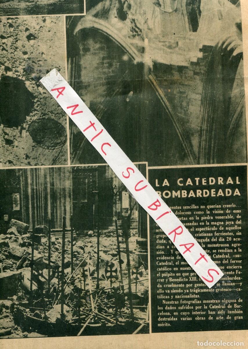 Coleccionismo de revistas y peri&oacute;dicos: VANGUARDIA A&Ntilde;O 1938 BOMBARDEO DE LA CATEDRAL DE BARCELONA GUERRA CIVIL GARCIA LORCA APELESMESTRES