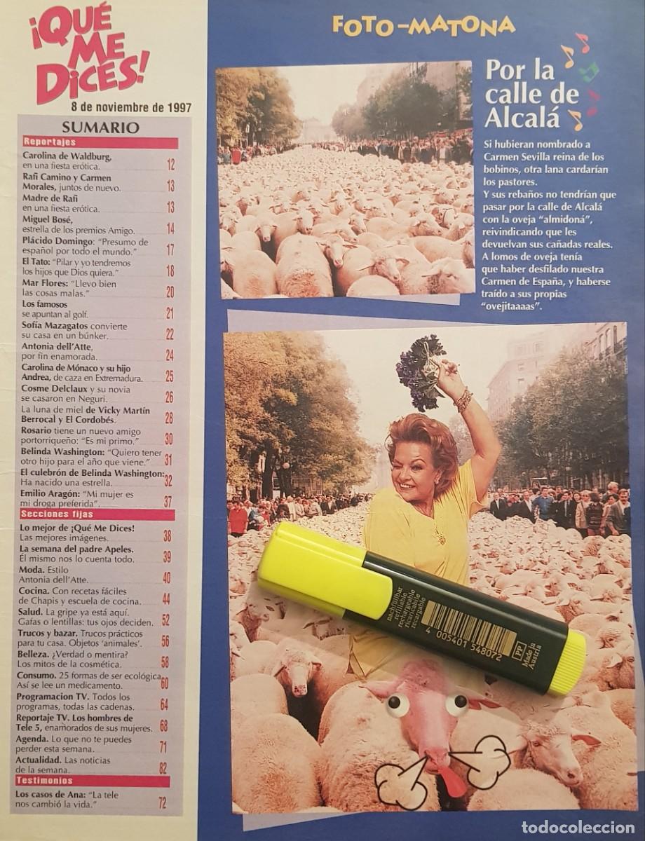 Coleccionismo de Revistas y Peri&oacute;dicos: Reportaje Carmen Sevilla 08.11.97