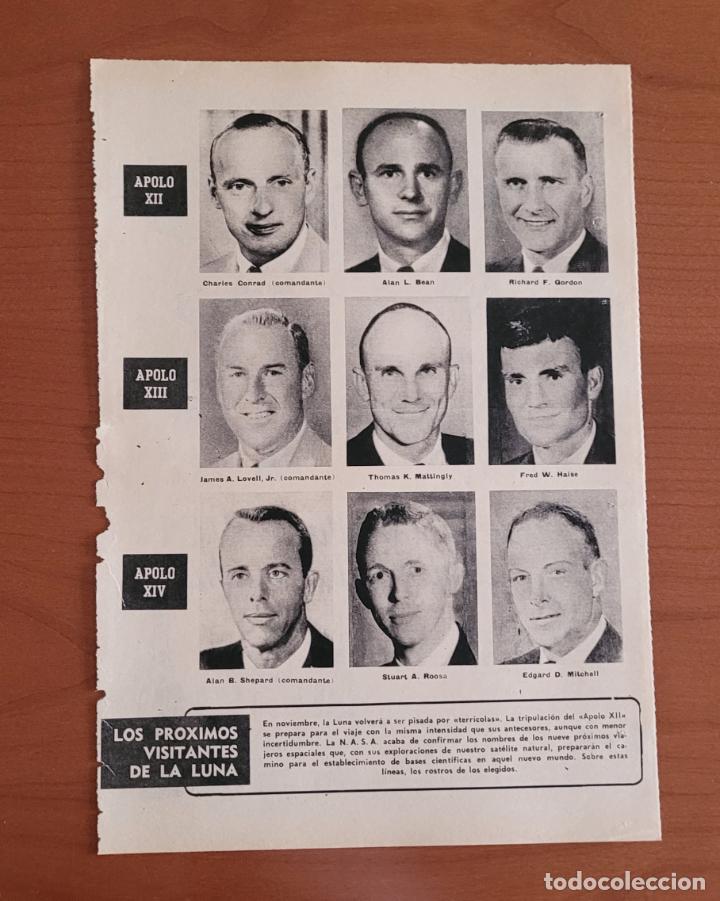 Coleccionismo de Revistas y Peri&oacute;dicos: Recorte ABC Tripulaciones del Apolo XII, Apolo XIII y Apolo XIV