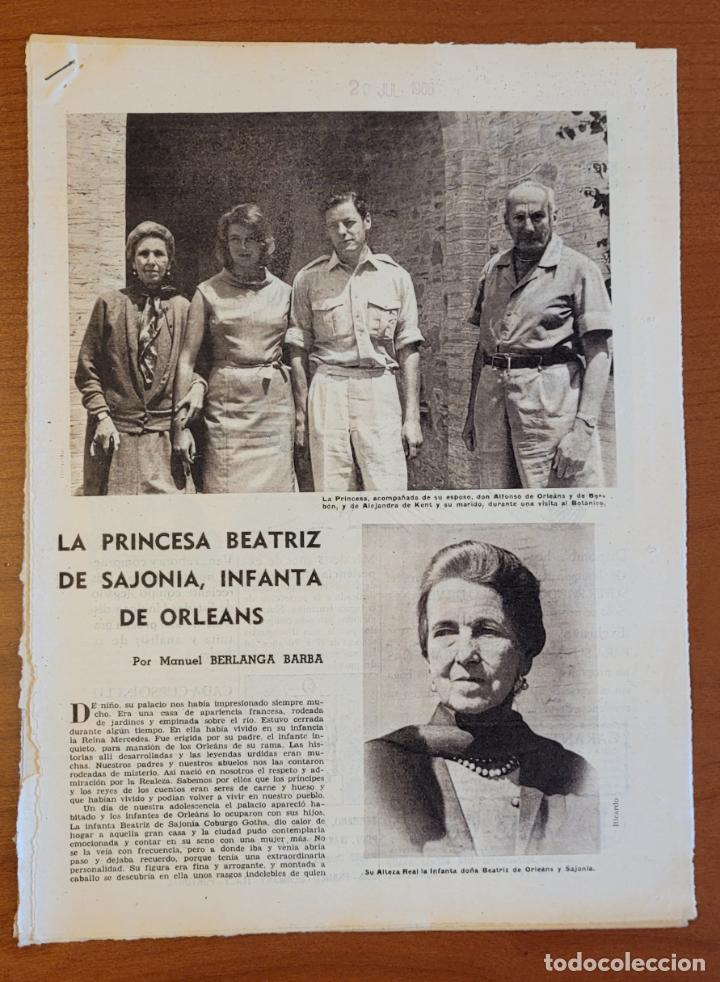 Coleccionismo de Revistas y Peri&oacute;dicos: Recortes ABC La princesa Beatriz de Sajonia, infanta de Orleans