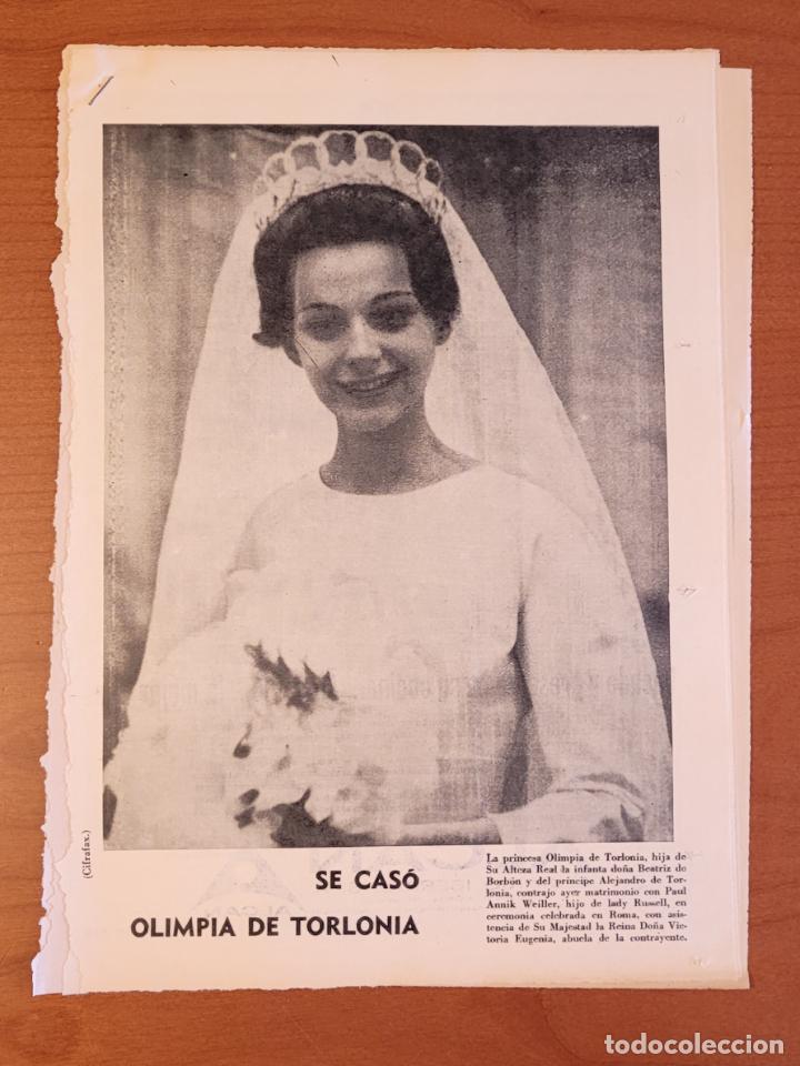 Coleccionismo de Revistas y Peri&oacute;dicos: Recortes ABC Boda de Olimpia de Torlonia hija de la Infanta do&ntilde;a Beatriz de Borb&oacute;n