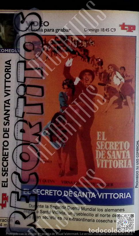 Collection Magazines and Newspapers: EL SECRETO DE SANTA VITTORIA VIRNA LISI ANTHONY QUINN