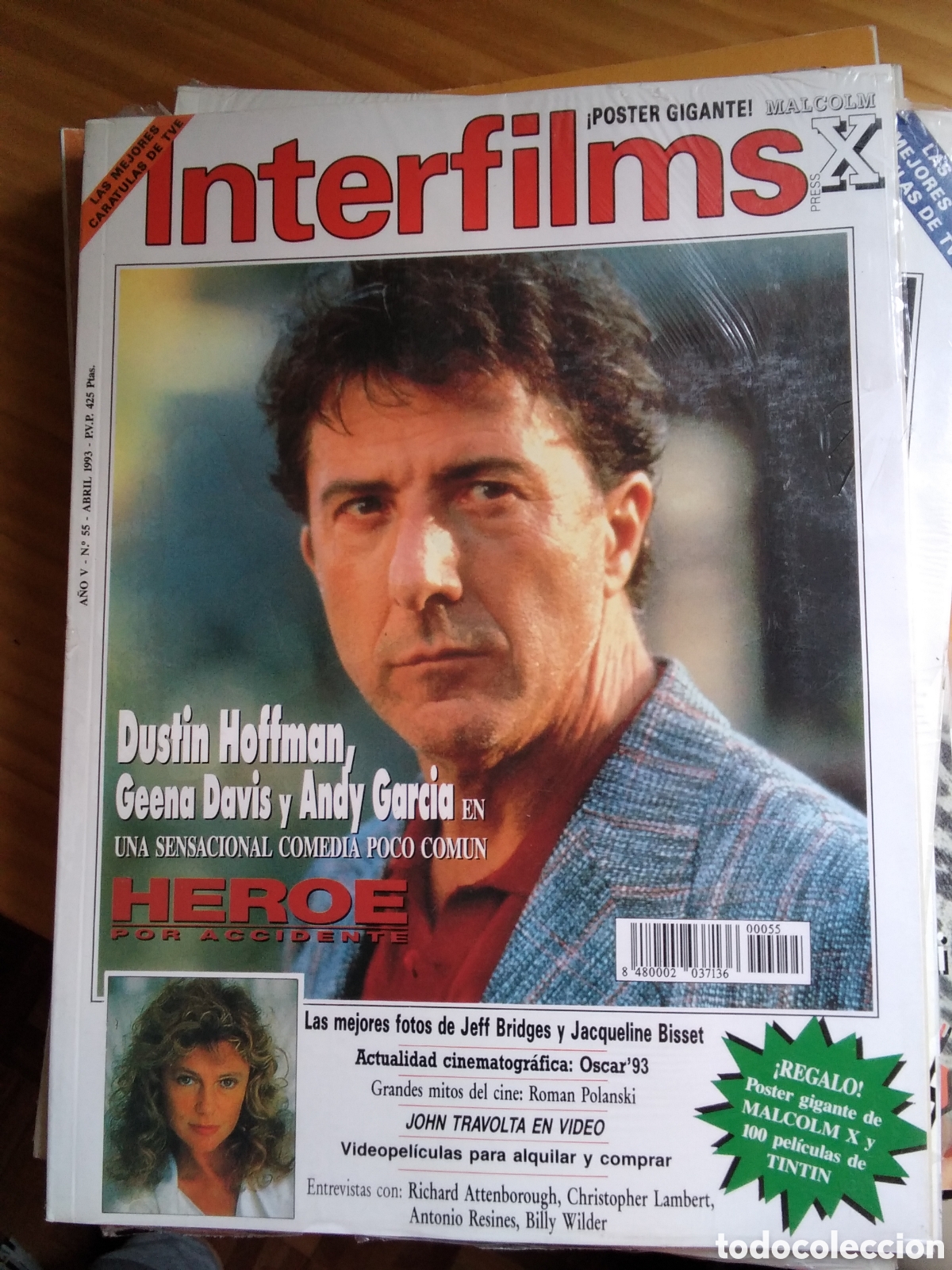 Collection Magazines and Newspapers: Interfilms revista de cine n&uacute;mero 55 portada dustin Hoffman poster Malcolm x