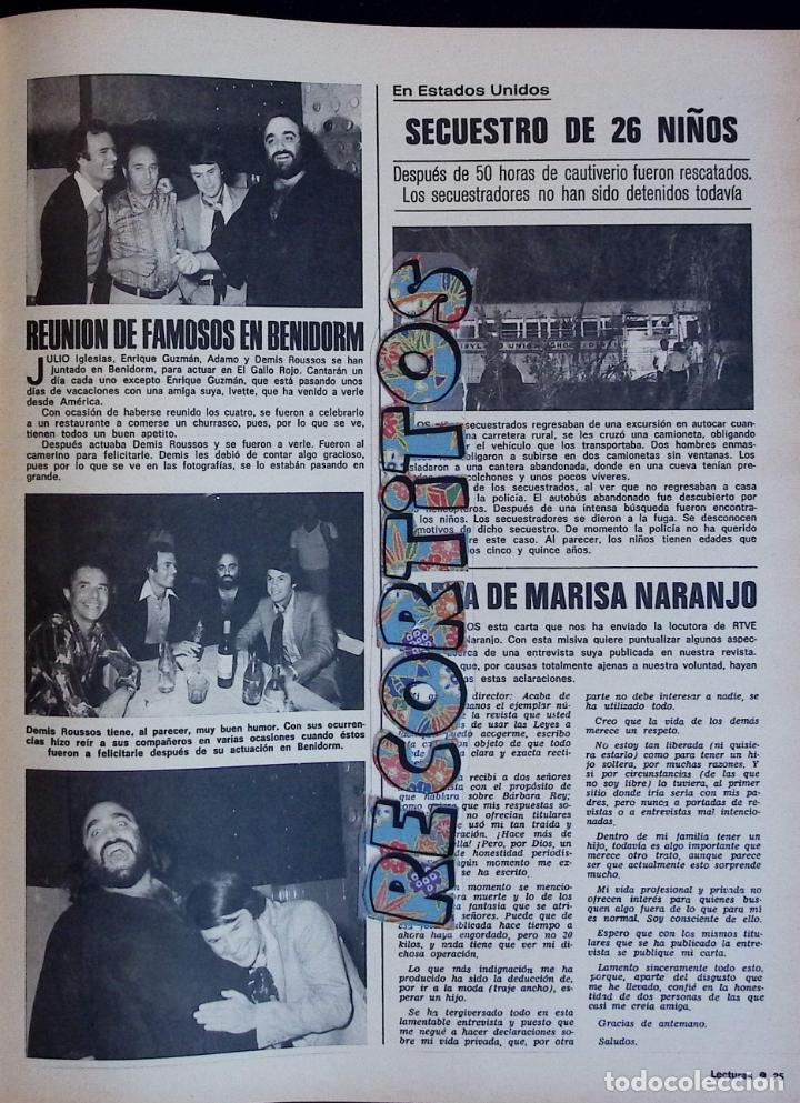 Coleccionismo de Revistas y Peri&oacute;dicos: RECORTE demis roussos JULIO IGLESIAS ADAMO EN BENIDORM
