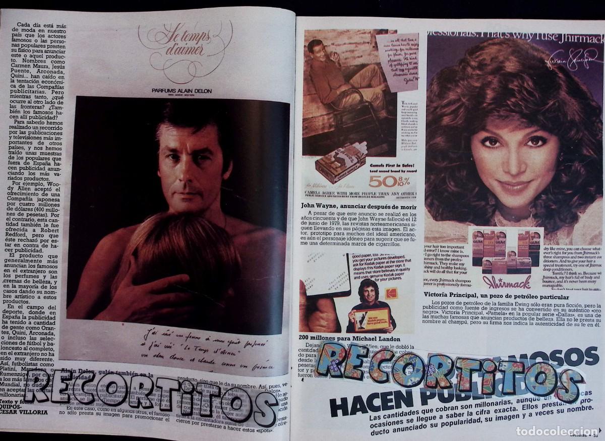 Collection Magazines and Newspapers: FAMOSOS EN LA PUBLICIDAD farrah fawcett los angeles de charlie JACLYN SMITH JOHN WAYNE ALAIN DELON