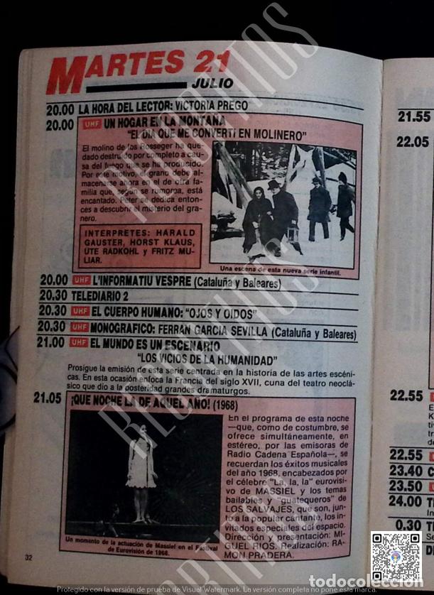 Coleccionismo de Revistas y Peri&oacute;dicos: MASSIEL EUROVISION