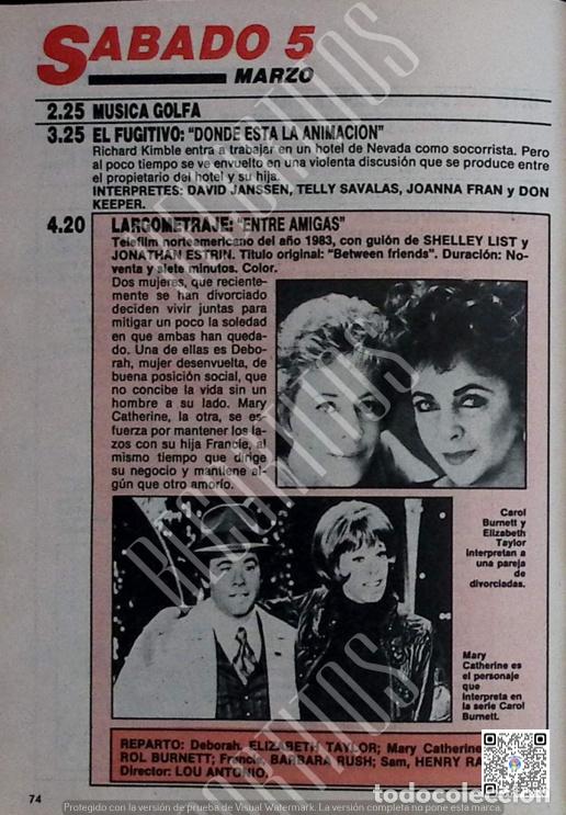 Coleccionismo de Revistas y Peri&oacute;dicos: ELIZABETH TAYLOR LIZ CAROL BURNETT