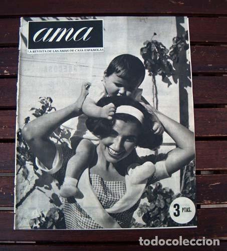 Collezionismo di Riviste e Giornali: REVISTA AMA N&ordm; 1 / 1960 / MARQUESA DE VILLAVERDE, CARMEN POLO, LUCHY SOTO, RIBADELAGO, MODA PIELES