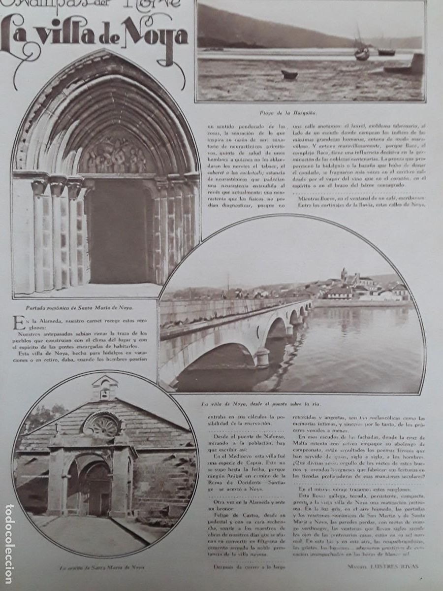 Colecionismo de Revistas e Jornais: LA VILLA DE NOYA SANTA MARIA NOYA PLAYA BARQUI&Ntilde;A HOJA REVISTA A&Ntilde;O 1929