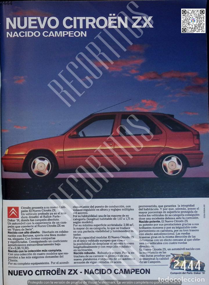 Coleccionismo de Revistas y Peri&oacute;dicos: ANUNCIO CITROEN ZX