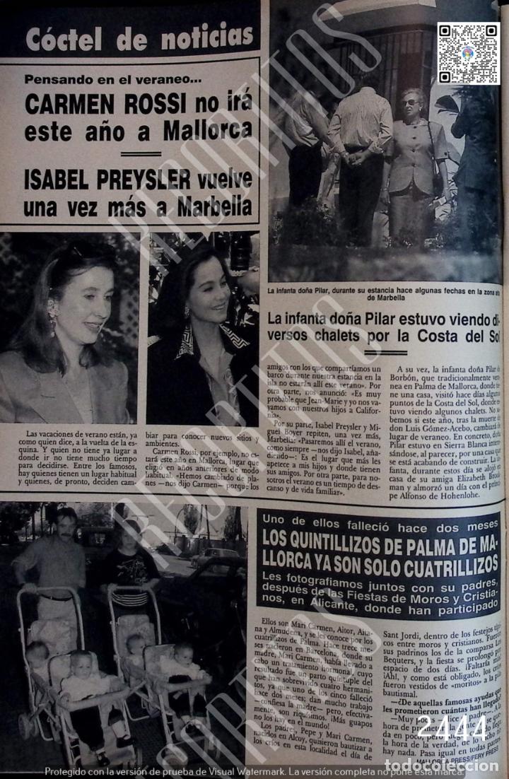 Coleccionismo de Revistas y Peri&oacute;dicos: MARIA DEL CARMEN MARTINEZ BORDIU ROSSI ISABEL PREYSLER LOS QUINTILLIZOS DE MALLORCA