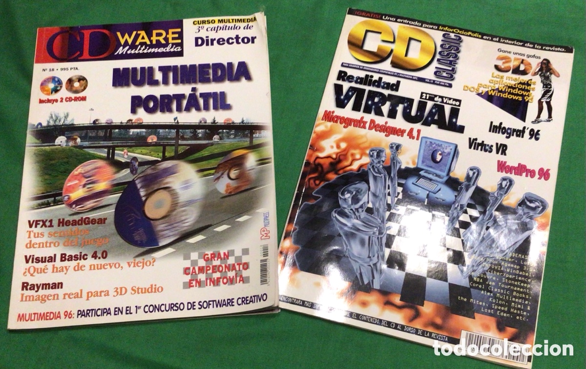 Coleccionismo de Revistas y Peri&oacute;dicos: REVISTAS INFORM&Aacute;TICA + CD&rsquo;s. A&ntilde;os 90. 2x8&euro;