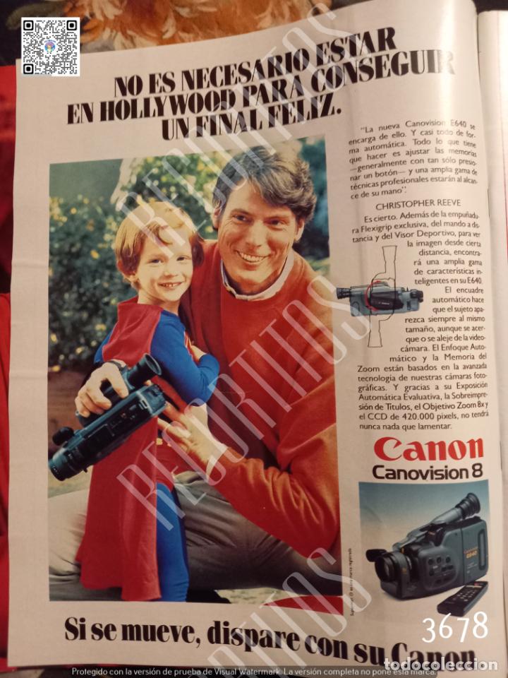 Collection Magazines and Newspapers: FAMOSOS EN LA PUBLICIDAD CHRISTOPHER REEVE CANON ANUNCIO CANON SUPERMAN