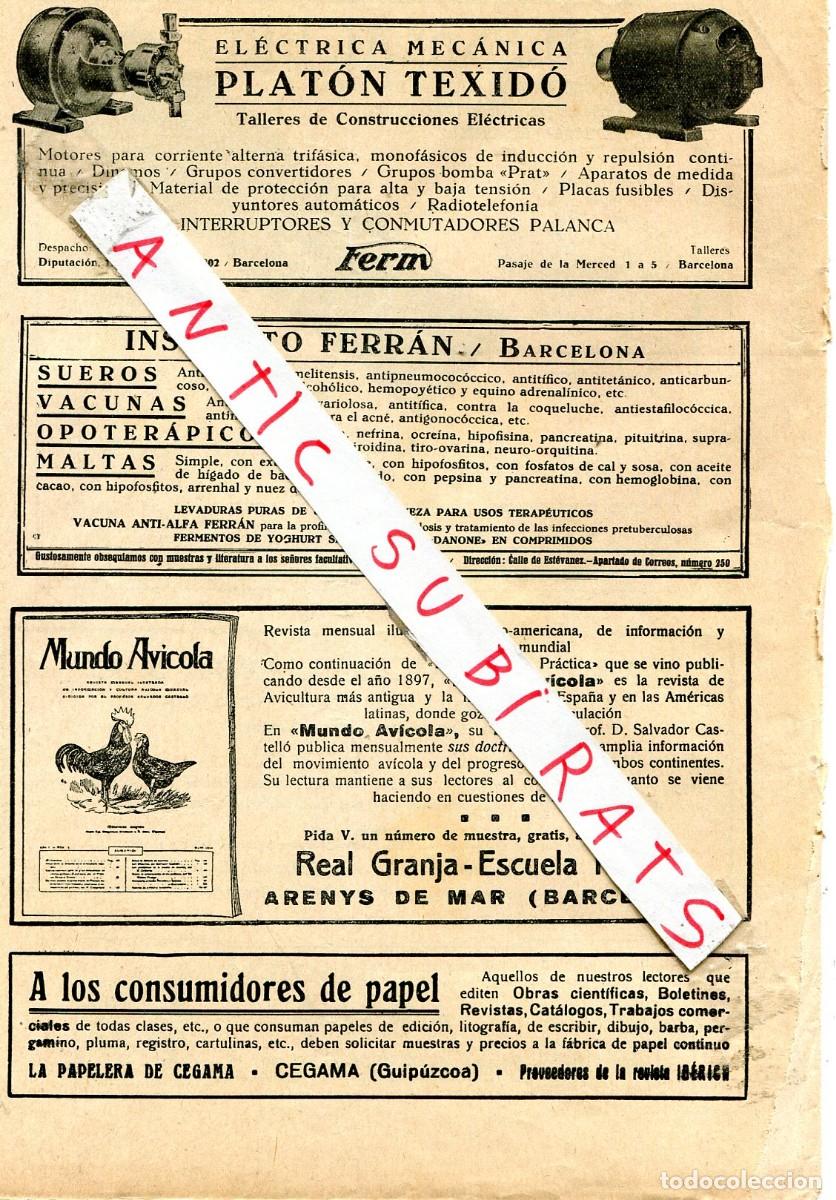 Coleccionismo de Revistas y Peri&oacute;dicos: RECORTE DE PRENSA PLATON TEXIDO INTERRUPTORES REAL GRANJA ESCUELA PARAISO ARENYS DE MAR CEGAMA