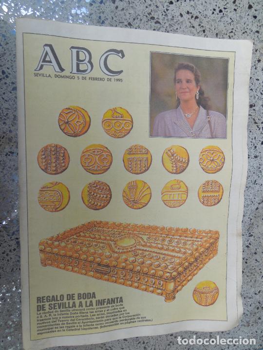 Coleccionismo de Revistas y Peri&oacute;dicos: ABC SEVILLA 05-02-1995 - PORTADA REGALO DE BODA DE SEVILLA A LA INFANTA ELENA - COMPLETO