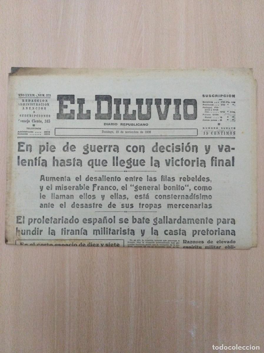 Coleccionismo de Revistas y Peri&oacute;dicos: EL DILUVIO - N&ordm; 273 15/11/1936