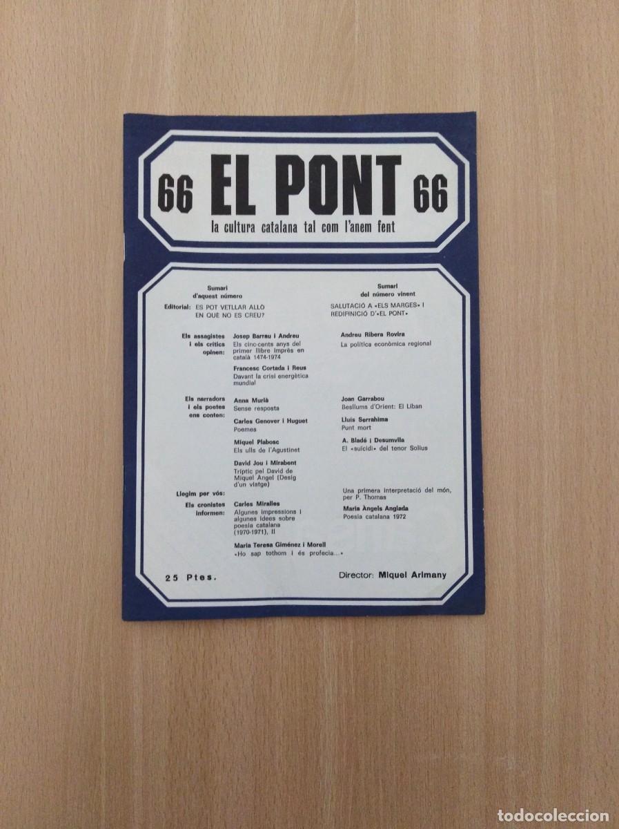 Coleccionismo de Revistas y Peri&oacute;dicos: REVISTA EL PONT - n&uacute;m. 66