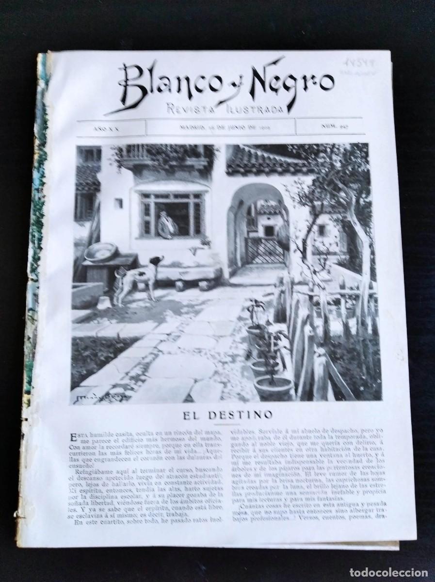 Coleccionismo de revistas y peri&oacute;dicos: BLANCO Y NEGRO. N&ordm; 947. A&Ntilde;O 1909. DIEGO VELAZQUEZ DE SILVA. DOS BODAS ARISTOCR&Aacute;TICAS. FIESTAS.. LEER