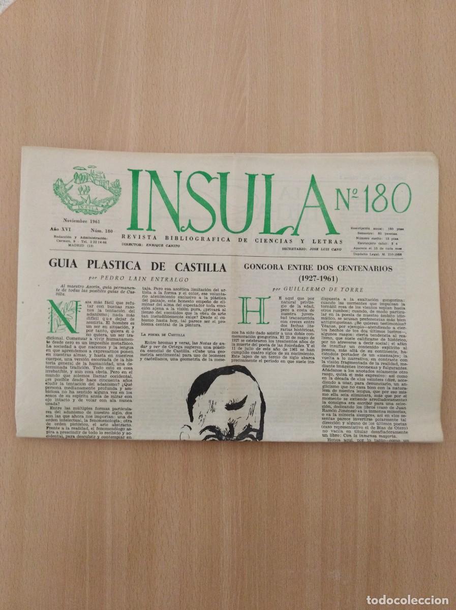 Sammeln von Zeitschriften und Zeitungen: INSULA. REVISTA BIBLIOGR&Aacute;FICA DE CIENCIAS Y LETRAS / N&ordm; 180