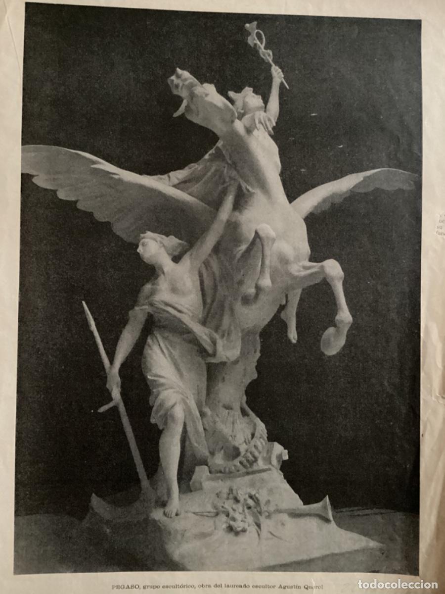 Coleccionismo de revistas y peri&oacute;dicos: PEGASO, ESCULTURA DE AGUST&Iacute; QUEROL 1906 ILUSTRACION HOJA REVISTA