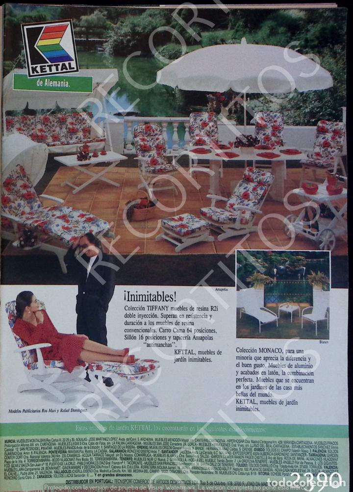 Coleccionismo de Revistas y Peri&oacute;dicos: anuncio kettal dobles de julio iglesias e isabel preysler mueblas de jardin