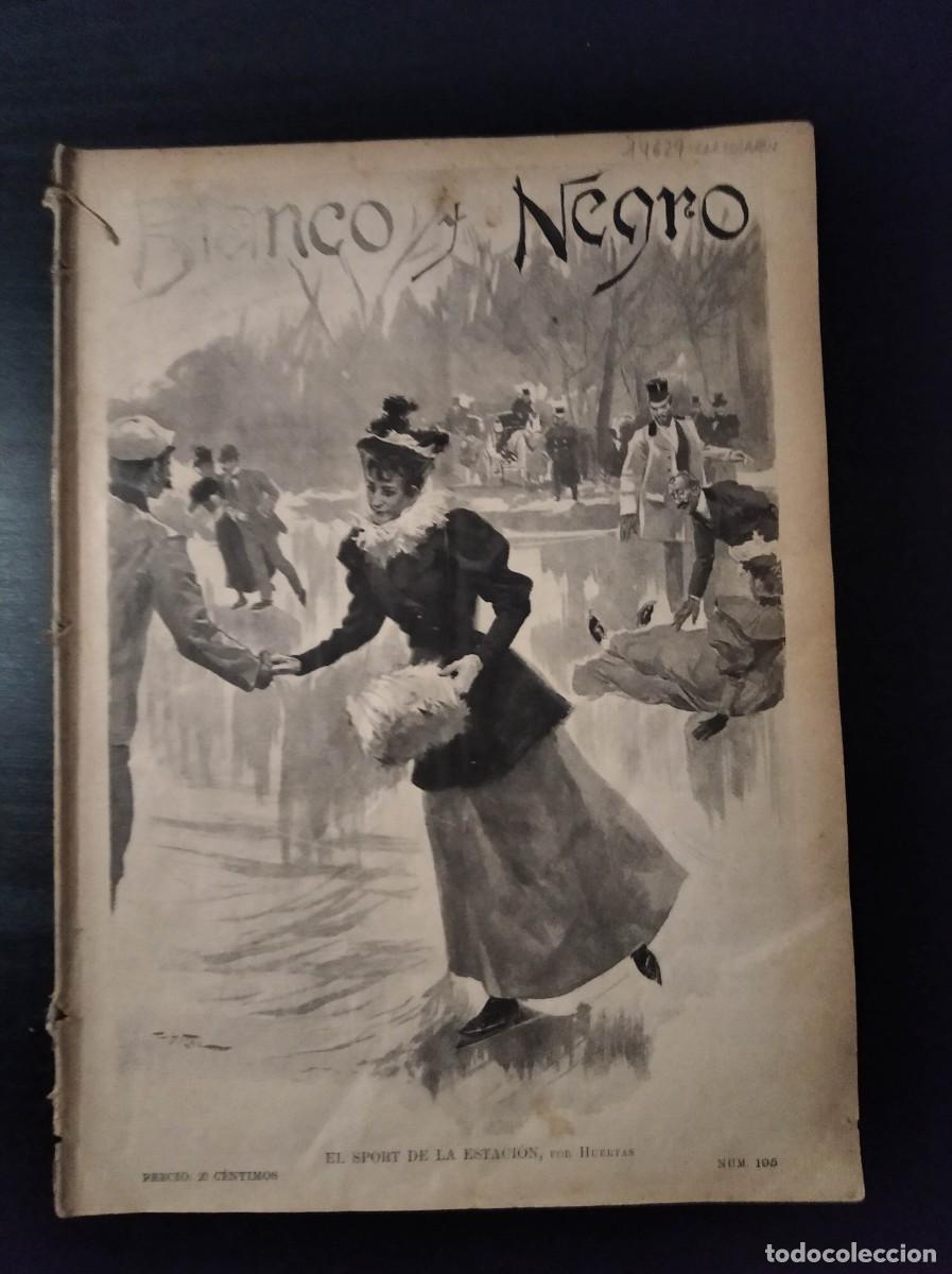 Coleccionismo de Revistas y Peri&oacute;dicos: BLANCO Y NEGRO. N&ordm; 195. A&Ntilde;O 1895. LA NIEVE EN REINOSA. M. F&Eacute;LIX FAURE. UN VIAJE A LA REP&Uacute;BLIC.. LEER