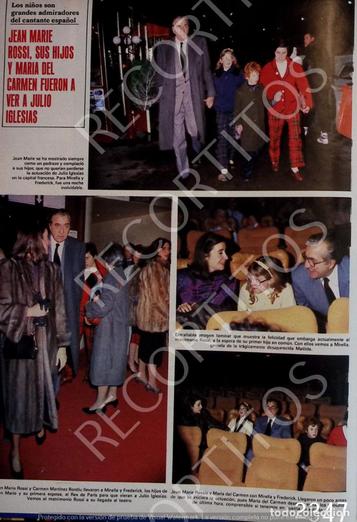 Coleccionismo de Revistas y Peri&oacute;dicos: MARIA DEL CARMEN MARTINEZ BORDIU ROSSI en paris concierto de julio iglesias alfonso de borbon