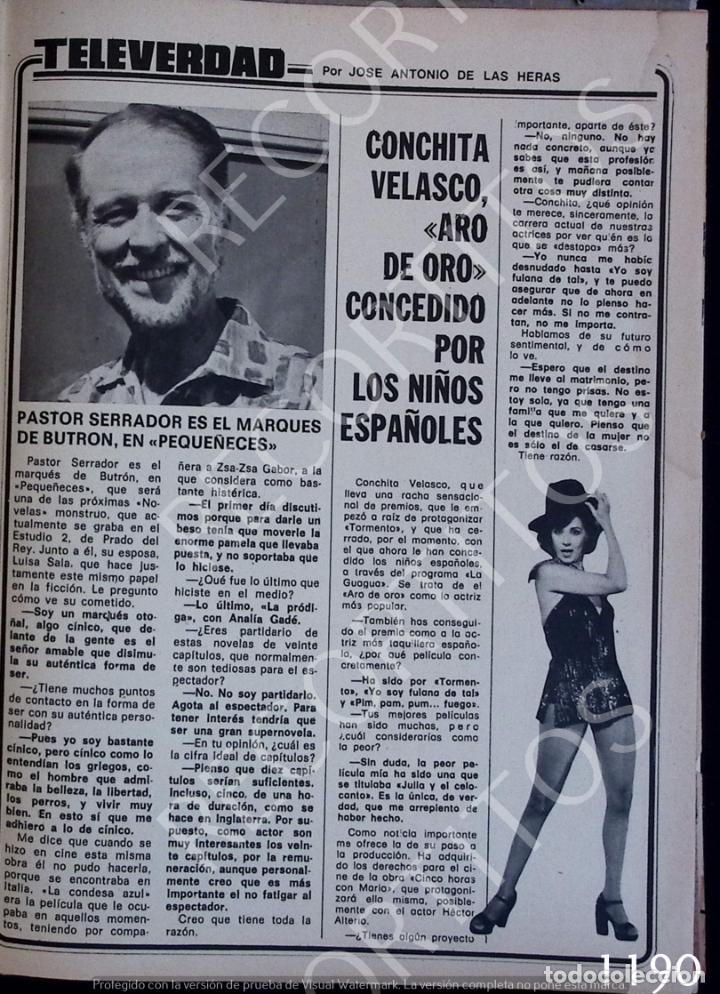 Coleccionismo de revistas y peri&oacute;dicos: CONCHITA VELASCO CONCHA PASTOR SERRADOR