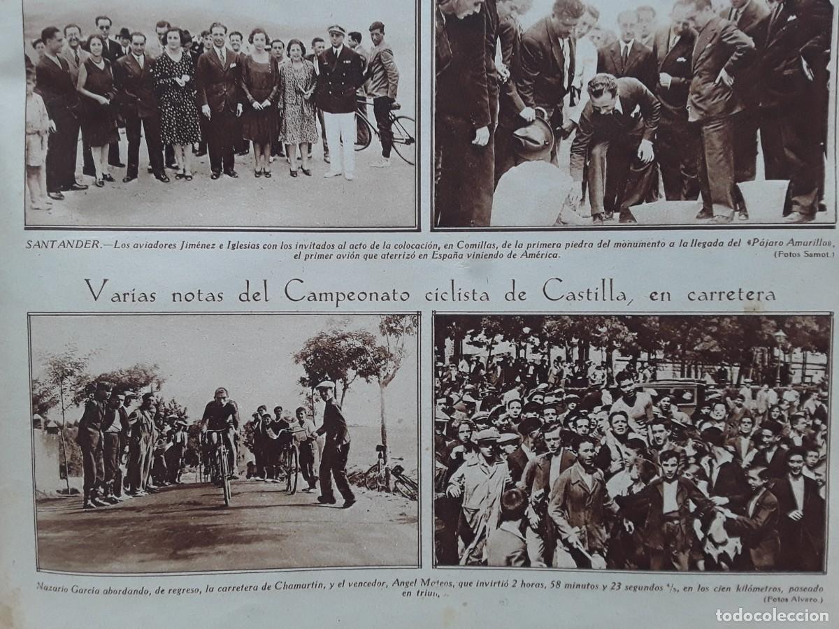 Collezionismo di Riviste e Giornali: CAMPEONATO CICLISTA CASTILLA NAZARIO GARCIA ANGEL MATEOS CAMPEON 100 KM CONTRA RELOJ 2 HOJAS 1929