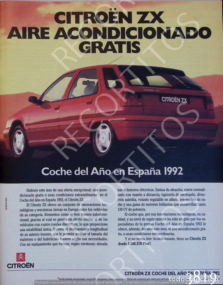 Coleccionismo de Revistas y Peri&oacute;dicos: ANUNCIO CITROEN ZX