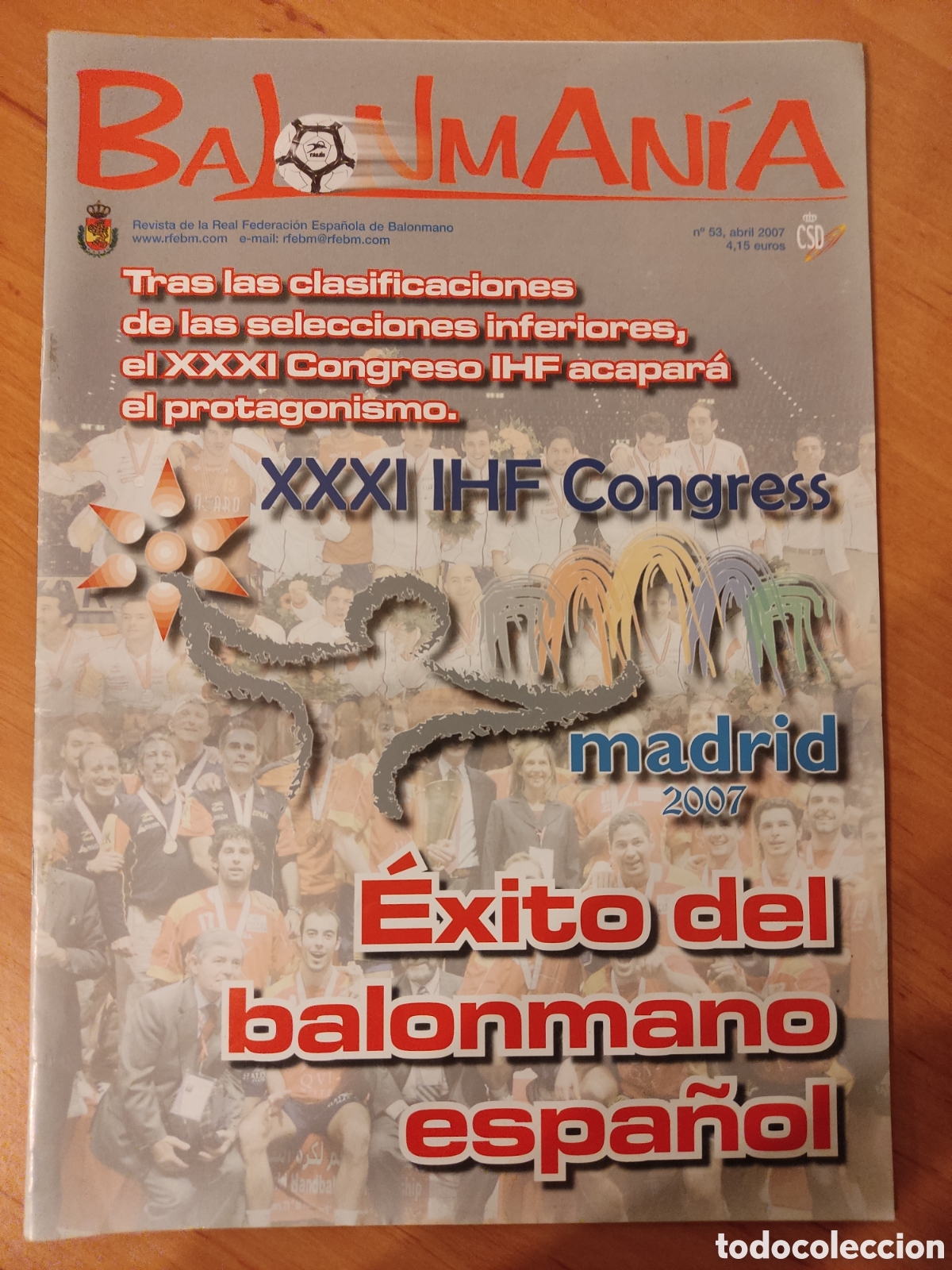 Coleccionismo de revistas y peri&oacute;dicos: Revista de la Fed. Espa&ntilde;. Balonmano. Bal&oacute;nmania.