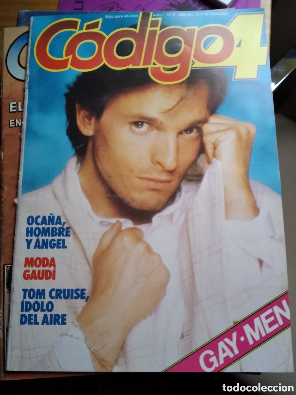 Coleccionismo de Revistas y Peri&oacute;dicos: C&oacute;digo 4 revista desnudos masculinos portada Miguel Bose