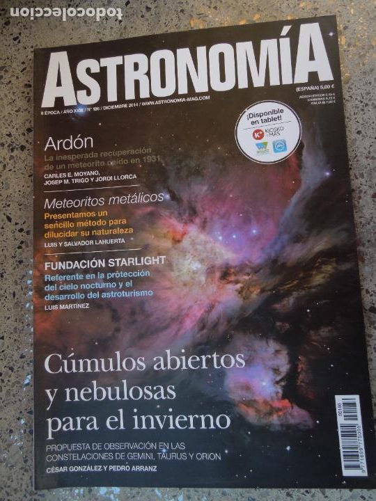 Colecionismo de Revistas e Jornais: ASTRONOMIA REVISTA N&ordm; 186- DICIEMBRE 2014- CUMULOS ABIERTOS Y NEBULOSAS PARA INVIERNO