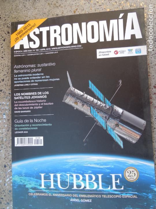 Colecionismo de Revistas e Jornais: ASTRONOMIA REVISTA N&ordm; 190- ABRIL 2015- HUBBLE -