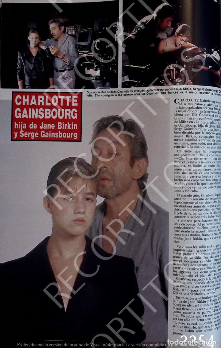 Coleccionismo de revistas y peri&oacute;dicos: CHARLOTTE GAINSBOURG SERGE JANE BIRKIN