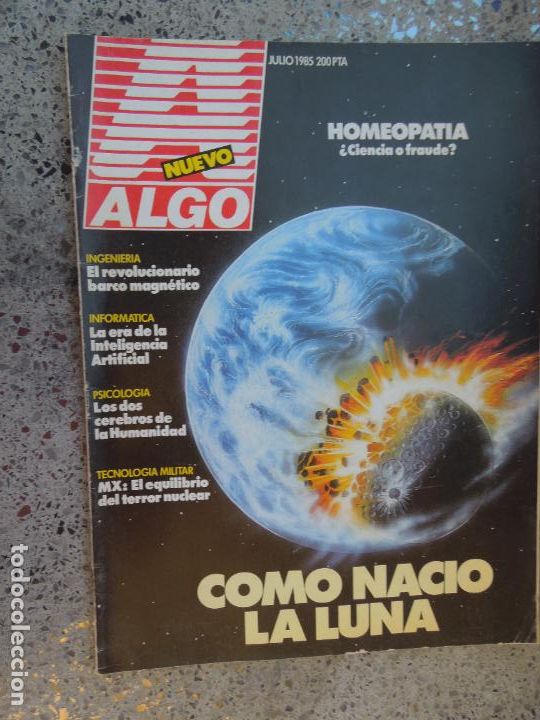 Collection Magazines and Newspapers: ALGO REVISTA JULIO 1985 - HOMEOPATIA - COMO NACIO LA LUNA