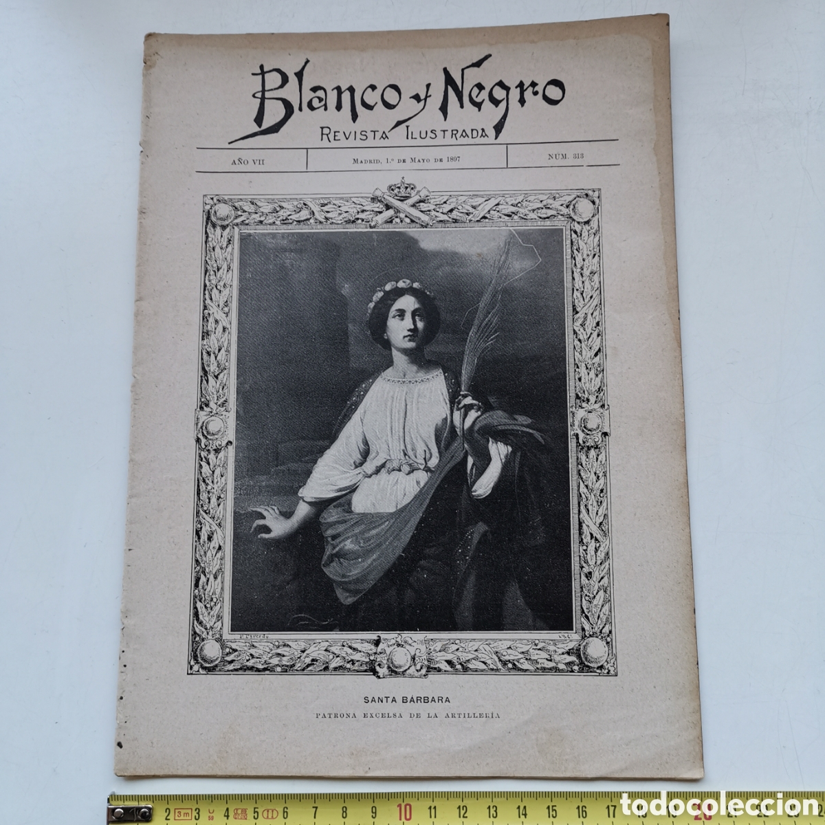 Sammeln von Zeitschriften und Zeitungen: Revista Blanco y negro n&ordm;313 de 1897. Muerte de temprado, artilleros ilustres, qu&iacute;mica en verso
