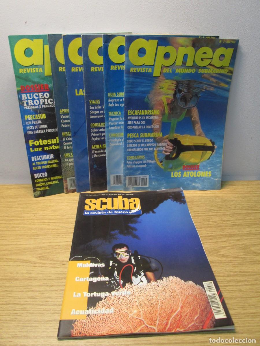 Collection Magazines and Newspapers: APNEA. REVISTA DEL MUNDO SUBMARINO. N&ordm; 3-4-5-6-7 A&Ntilde;O 1992. N&ordm;23 A&Ntilde;O 1995. SCUBA N&ordm;10 A&Ntilde;O 1995