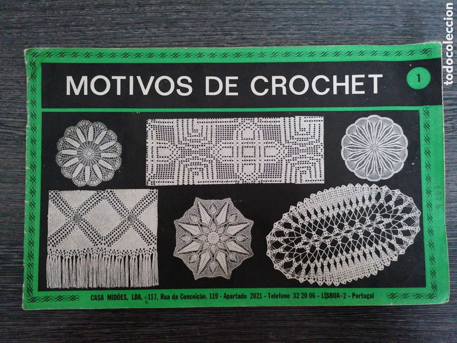 Coleccionismo de Revistas y Peri&oacute;dicos: MOTIVOS DE CROCHET N.&ordm; 1. EN PORTUGU&Eacute;S. CASA MODOES. GANCHILLO. 24 P&Aacute;GS