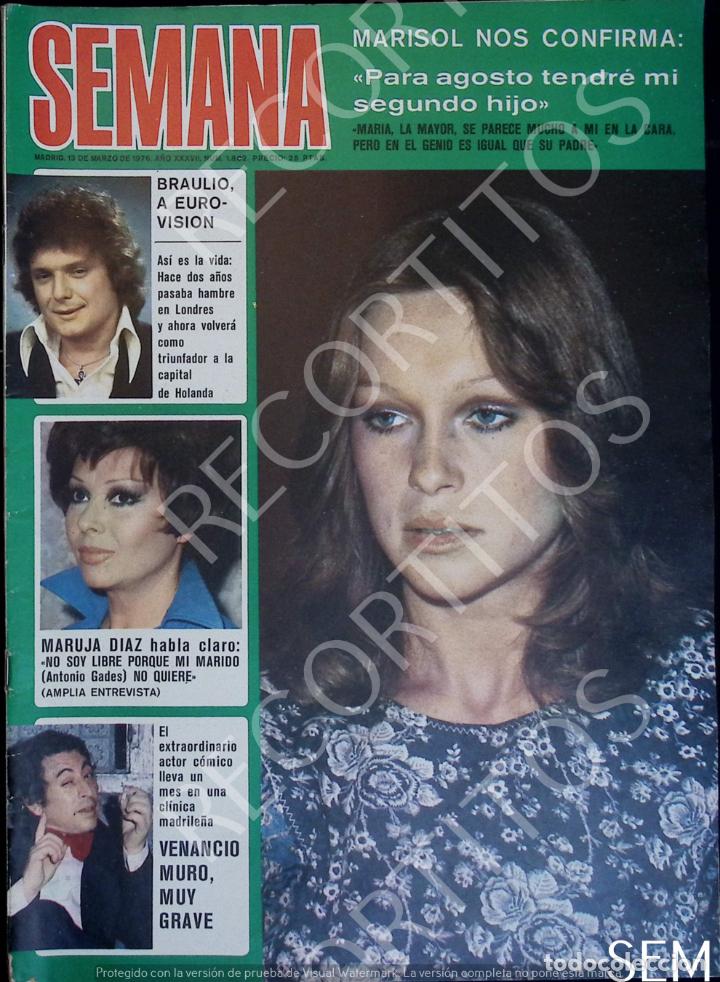 Coleccionismo de Revistas y Peri&oacute;dicos: RECORTE PORTADA MARISOL PEPA FLORES BRAULIO MARUJITA DIAZ