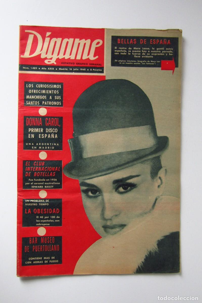 Coleccionismo de Revistas y Peri&oacute;dicos: D&iacute;game Rotativo gr&aacute;fico semanal. N&ordm; 1489 A&ntilde;o XXIX. Madrid 16 Julio 1968.