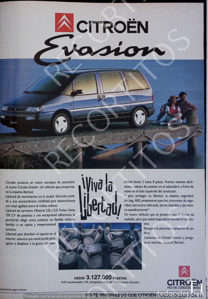 Coleccionismo de Revistas y Peri&oacute;dicos: ANUNCIO CITROEN EVASION