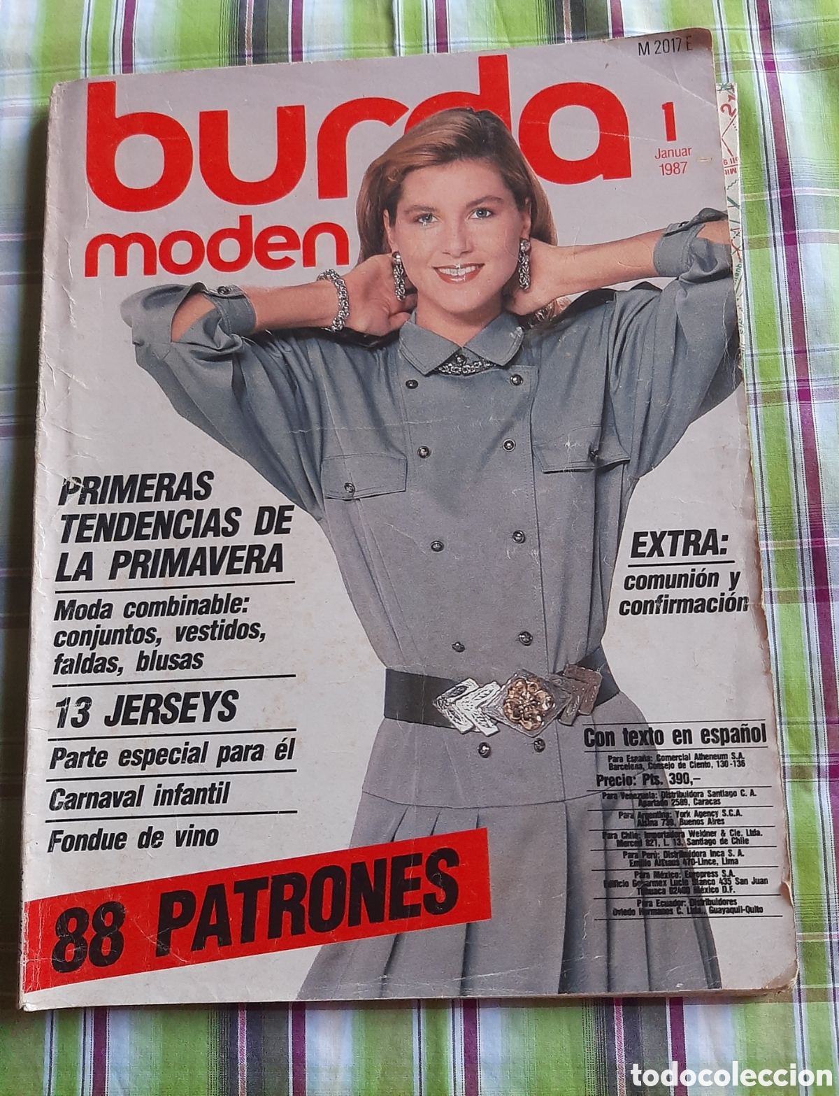 Coleccionismo de Revistas y Peri&oacute;dicos: BURDA MODEN N&deg; 1 1987 PATRONES E INSTRUCCIONES COMPRA MINIMA 5&euro;